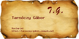 Tarnóczy Gábor névjegykártya