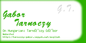 gabor tarnoczy business card